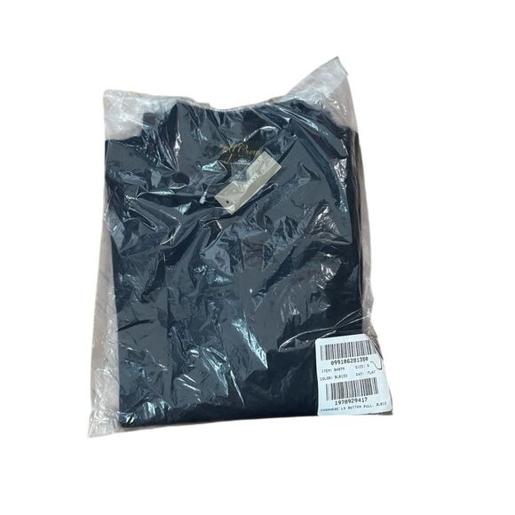 J CREW Cashmere collared sweater-polo in dark navy blue - Picture 8 of 8